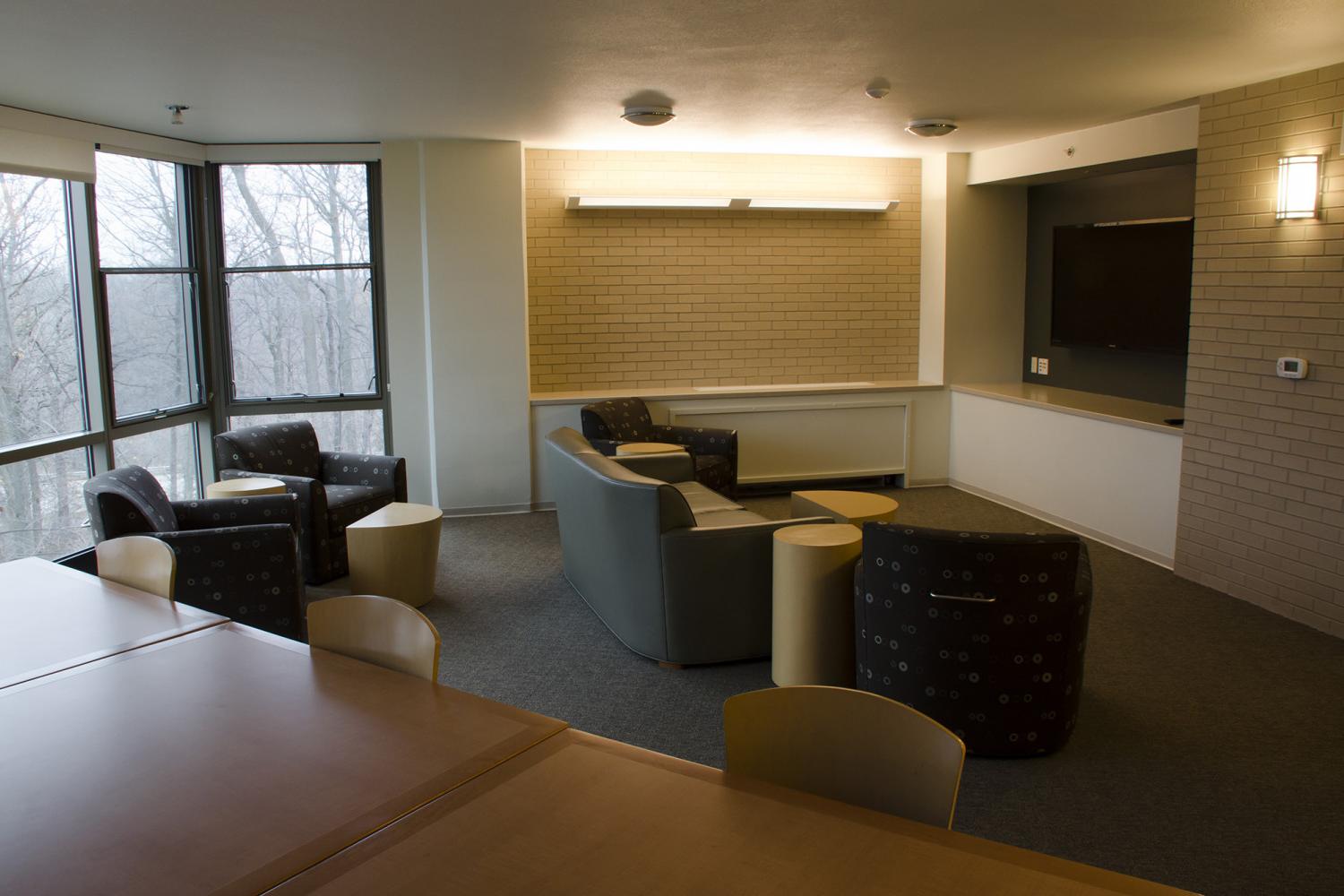 The Oaks offer communal lounge spaces located on each floor and dedicated study spaces in the bas...